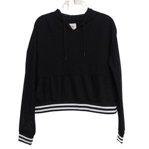 Fabletics Demi Lovato Mesh Hoodie Sweatshirt Black